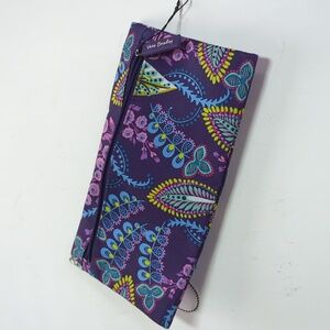 Vera Bradley double-sided purple pencil pouch/ accessories pouch